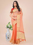 Deeva Sarees Peach Organza Saree